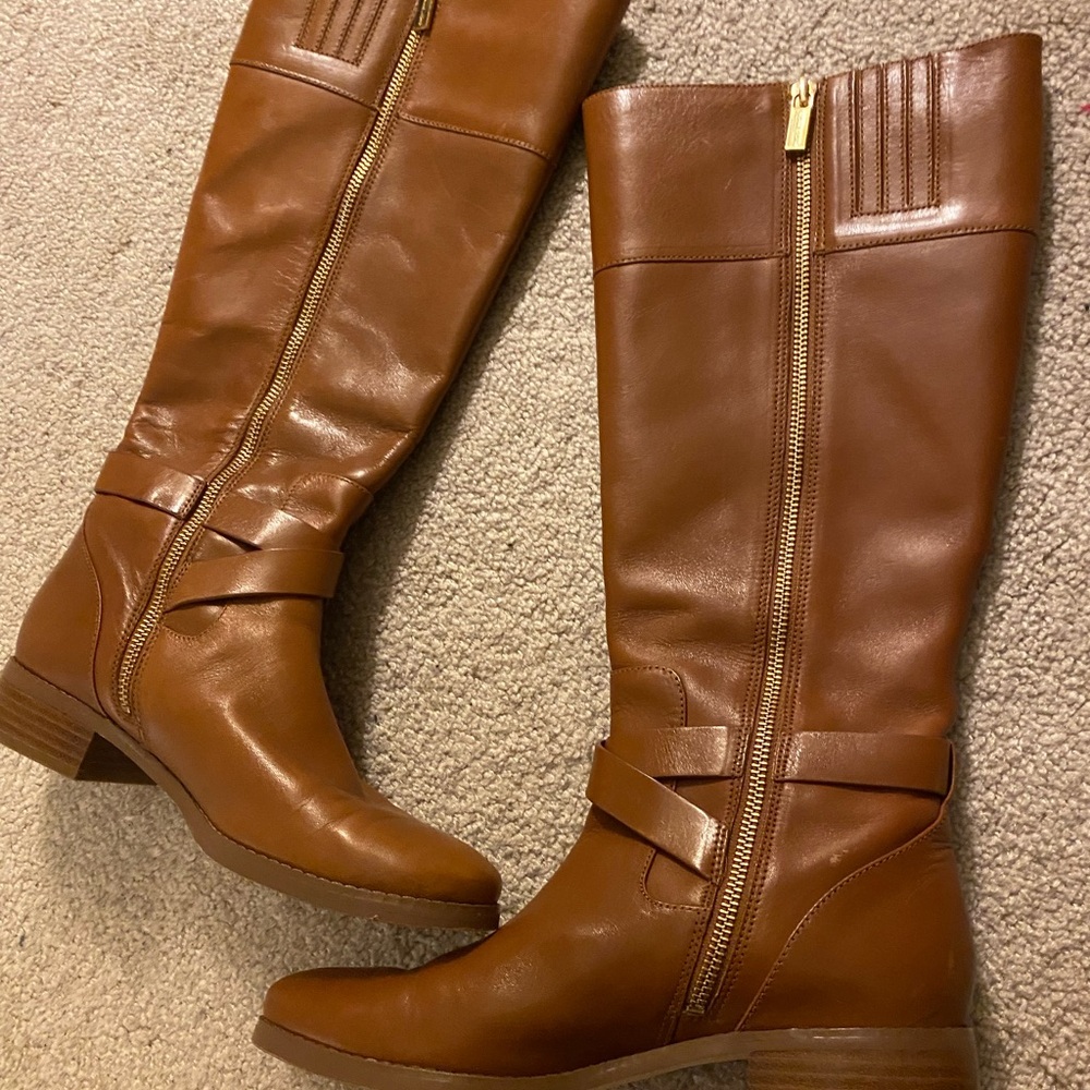 Sale!!🎉Stunning Michael Kors Cognac Chestnut Tan Tall Leather Boots